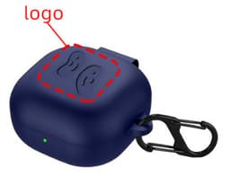 Silikonikotelo Samsung Galaxy Buds 2 Pro / Galaxy Buds Live / Galaxy Buds FE:lle Tummansininen