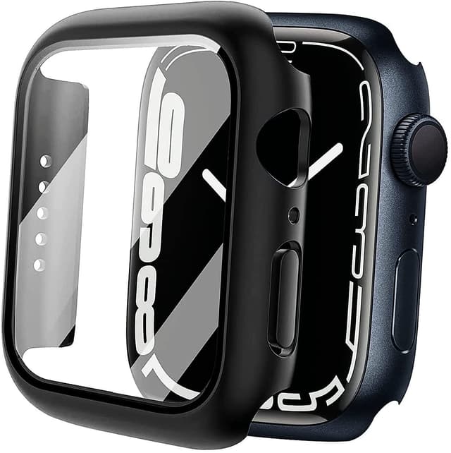 Deksel med skjermbeskytter for Apple Watch 7 / 8 (45 mm), svart