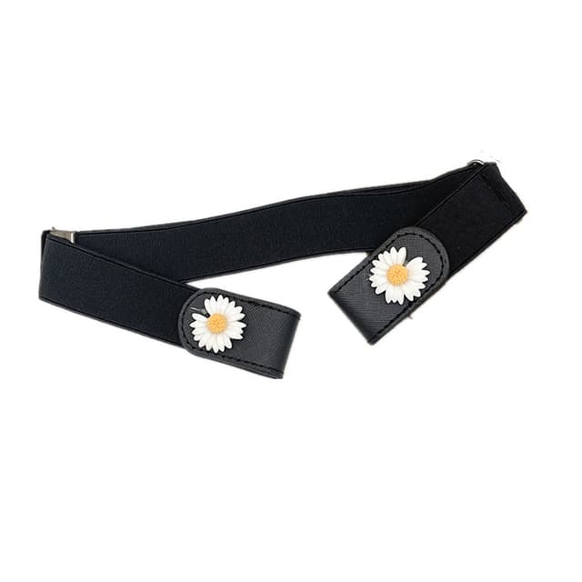 Spännlöst Elastiskt Bälte, Unisex Svart M