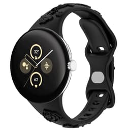 Silikoniranneke Google Pixel Watch 2:lle Musta
