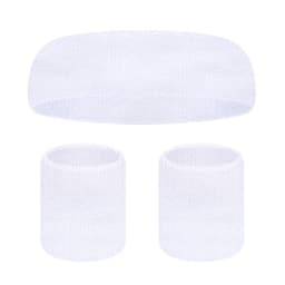 Svettband Set, 3 delar Vit