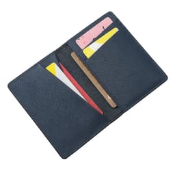 Ny Business Leather Card Holder Marineblå