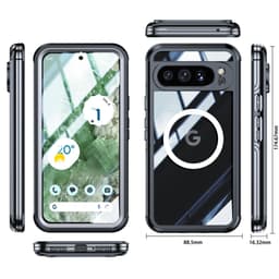 Beskyttelsesveske for Google Pixel 9 Pro XL med 360° magnetisk stativ Sort Google Pixel 9 Pro