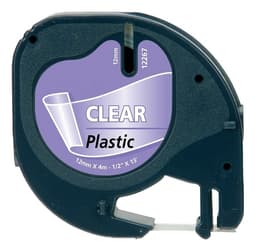 DYMO LetraTAG plasttejp, transparent, 12mm, 4m (16951)