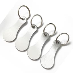 Nyckelringset i Metall till Kundvagnar (4-pack) Silver