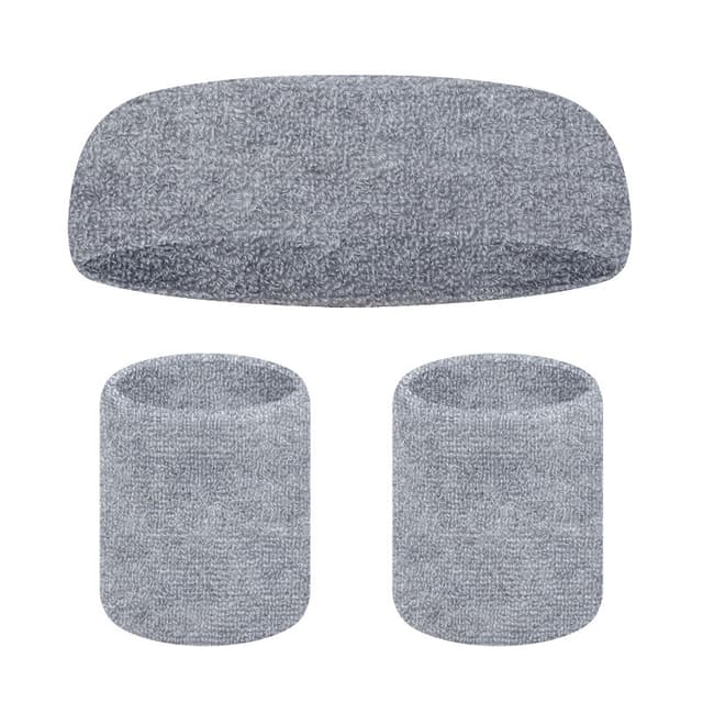 Svettband Set, 3 delar Grå