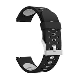 Silikonrem for Amazfit Bip/Galaxy Watch 42mm Svart+grå