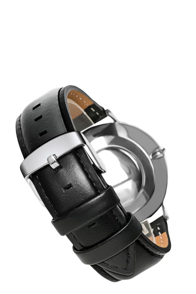 Retro kellon ranneke aitoa nahkaa DW-kelloille 20 mm Musta
