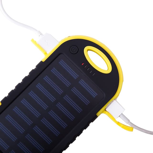 Powerbank 5000 mAh - vannavstøtende - gul