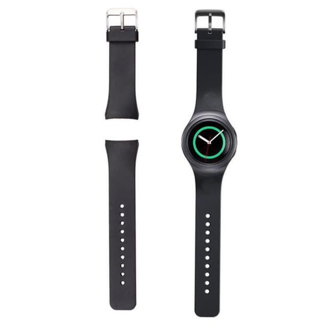 Silikonarmbånd til Samsung Galaxy Gear S2 SM-R730/SM-R720 Sort