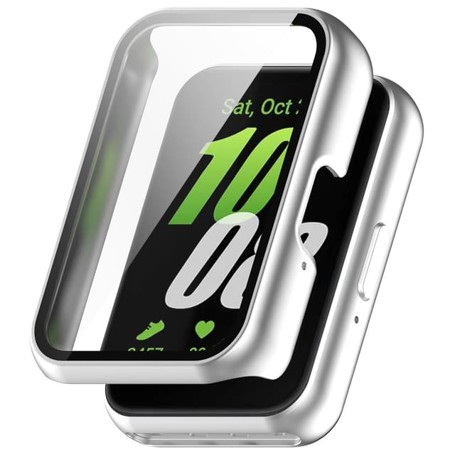 Cover med hærdet glas skærmbeskytter til Samsung Galaxy Fit 3 (SM-R390) Sølv