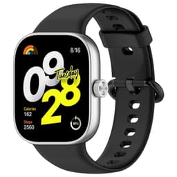 Silikonihihna Redmi Watch 4:lle, Xiaomi Band 8 Prolle Musta