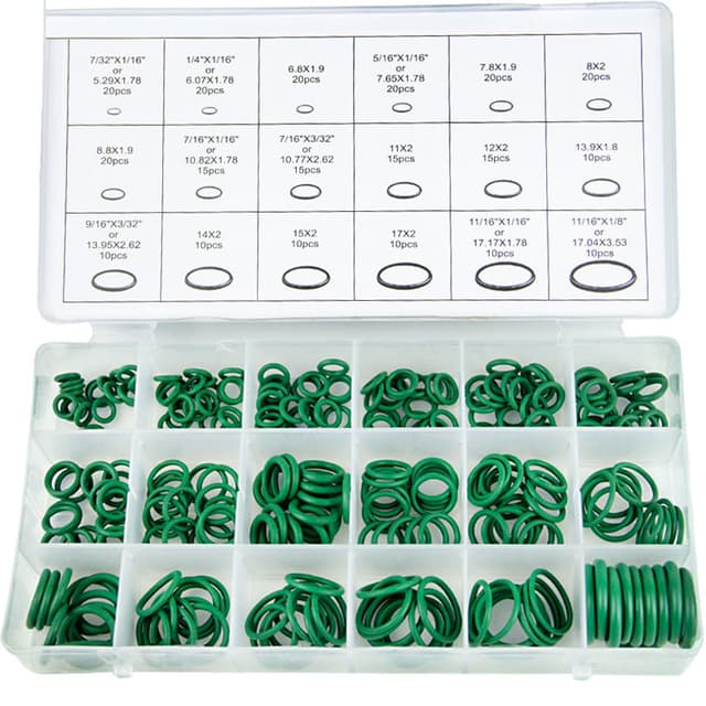 O-ringe til bil klimaanlæg kompressor gummi 18 størrelser 530 stk