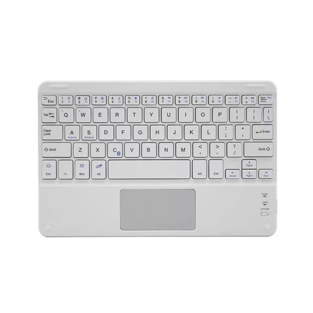 Trådløst tastatur med styreflate for nettbrett Hvit M