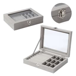 Transparent Smyckeskrin Grå