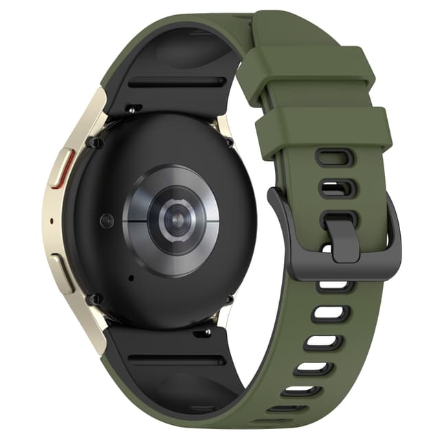 Kaksisävyinen silikonikorvaushihna Samsung Galaxy Watch 4/5/6/6 Classicille Ruohon väri