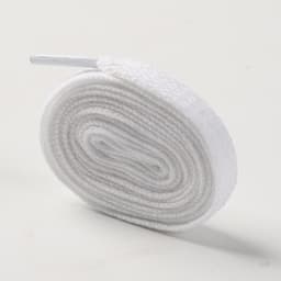 Flate skolisser i polyester, 4 par skolisser Hvit S