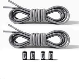 No-tie elastiske skolisser - 2 par Grey