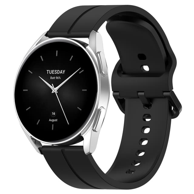 Silikonerstatningsklokkeremmer for Haylou Watch 22mm Sort
