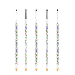 Nail Art børster, 5 deler Flerfarget