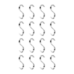S-Krokar i Rostfritt Stål 16-pack Silver 11 cm