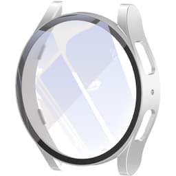 Suojakotelo Samsung Watch 7:lle sisäänrakennetulla näytönsuojalla Hopea 40mm