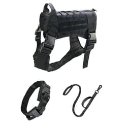 Tactical Dog Valjaat Service Koiran valjaat, kolmiosainen setti Musta XL