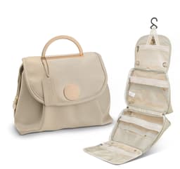 Vanntett toalettveske med krok Beige