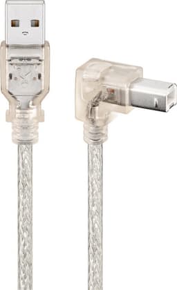 USB 2.0 Hi-Speed-kabel 90°, gjennomsiktig