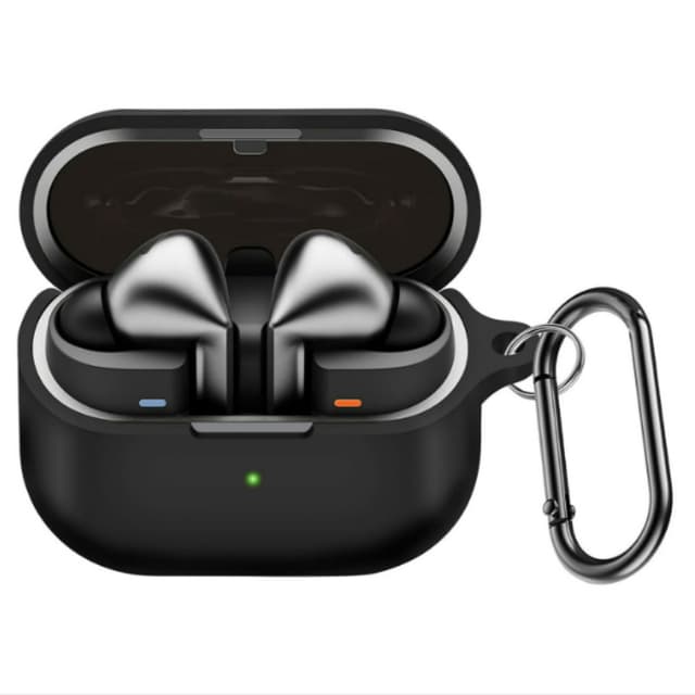 Skyddande silikonfodral för Samsung Galaxy Buds3/Buds3 Pro med karbinh