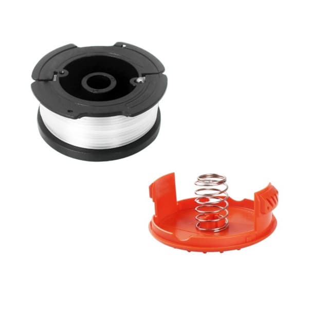 Trimmerspole med lock och fjäder för trådtrimmer