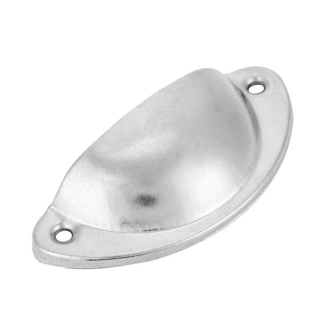 Skålhandtag för Lådor och Dörrar, 10-pack Silver