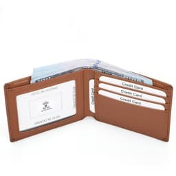 RFID-blokkerende slim lommebok Brun
