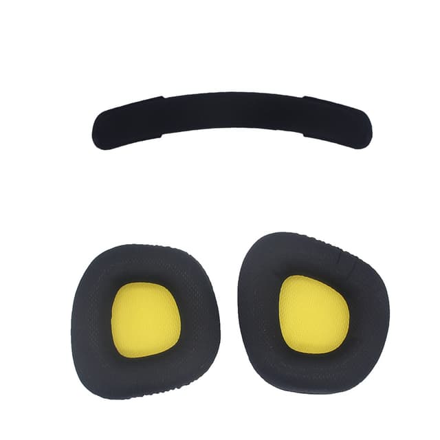 Erstatningsørepuder og pandebånd til Corsair Void PRO/VOID ELITE Sort+gul