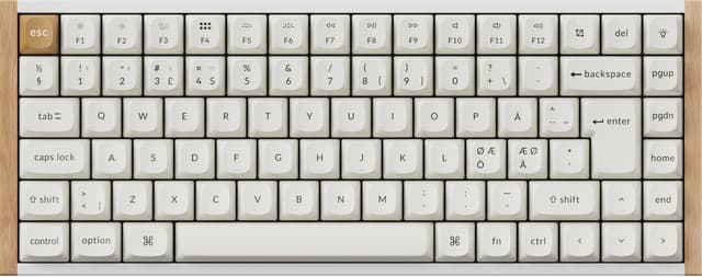 Keychron K2 HE SE Wood White trådlöst gamingtangentbord"