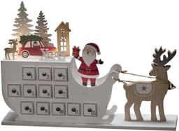 Konstsmide borddekorasjon til julekalender, slede, silhuett i tre