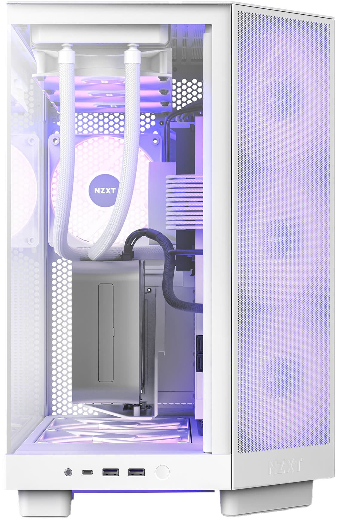 NZXT H6 Flow RGB 2024 PC chassi (vit) - Elgiganten