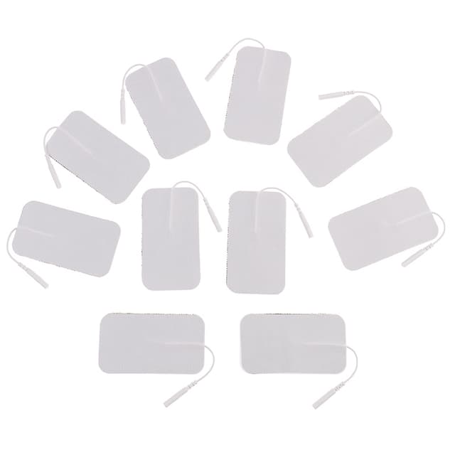 10-pack TENS/EMS elektrodeputer - Elektroder for massasjeinstrumenter Hvit