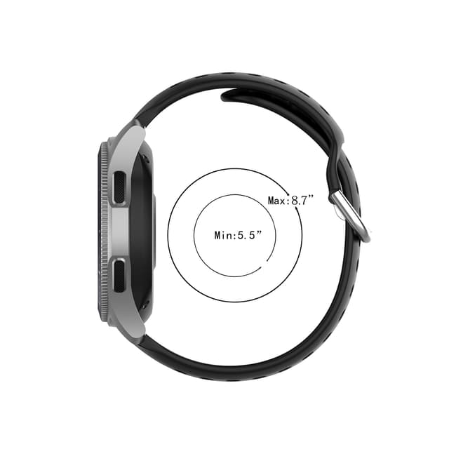 Enfärgad sportarmbandsarmband för Samsung Galaxy Watch 20mm Svart