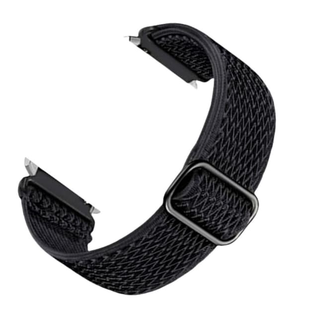 INF Nylon Armband Für Fitbit Versa & Versa 2 – Geflochten, Schwarz, Verstellbar, Größe S (145-165 Mm)