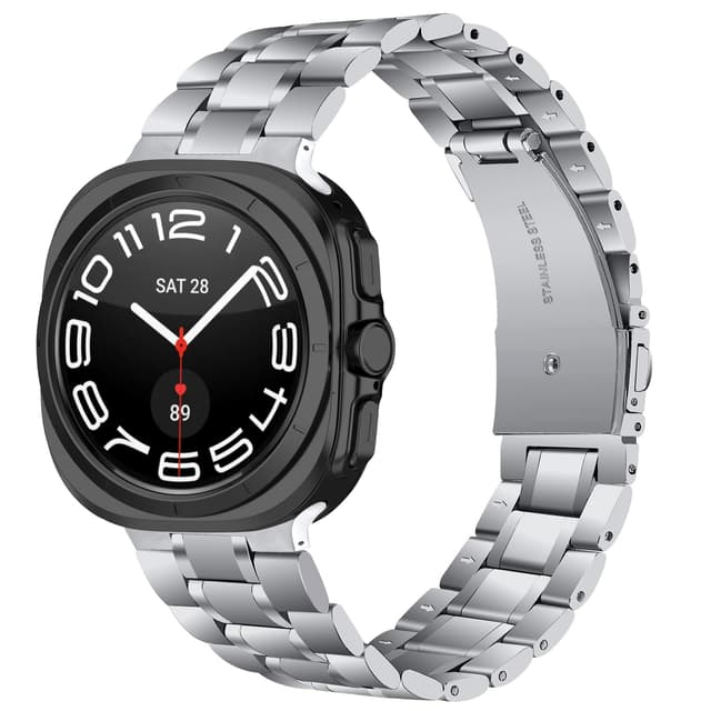 Klokkebånd i rustfritt stål for Samsung Galaxy Watch 7 Ultra 47MM Sølv