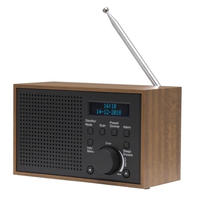 Denver FM/DAB+ Radio Wood/Graphite