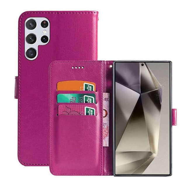 Wallet cover 3-kort Samsung Galaxy S24 Ultra - Lyserød