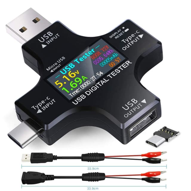 NÖRDIC USB digital tester for å måle strøm