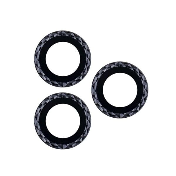 Herdet deksel for kamera for iPhone 16 - Svart/Romb