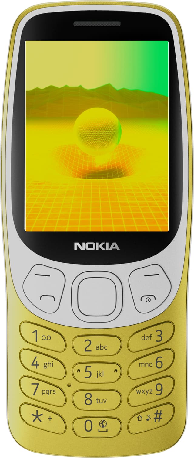 Nokia 3210 4G mobiltelefon (gull)
