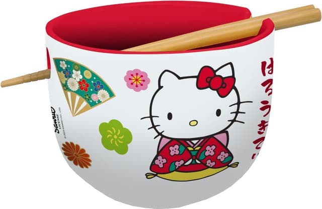 Konix Hello Kitty kulho & syömäpuikot