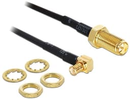 DeLOCK adapter, MCX ha - RP-SMA ho, 0,3m, svart