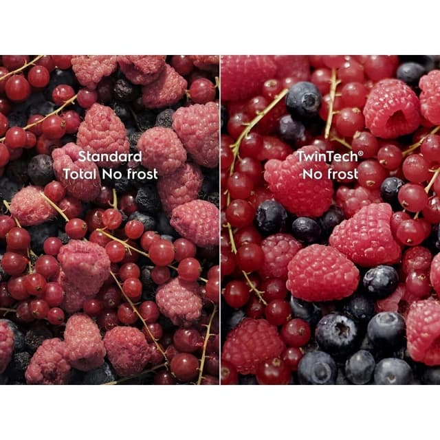 TwinTech® NoFrost estää elintarvikkeiden kuivumisen