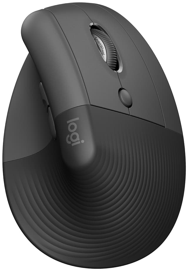 Logitech Lift Vertical trådløs mus (grafitt)